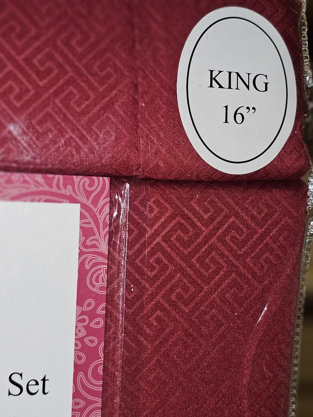 Mrs Bella Home 1800 King 6-Piece Bamboo Sheet Set  Burgundy  16